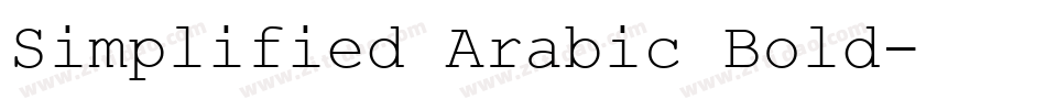 Simplified Arabic Bold字体转换